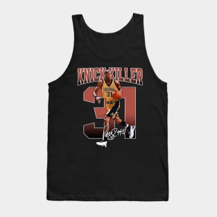 Reggie Miller Choke Sign Basketball Legend Signature Vintage Retro 80s 90s Bootleg Rap Style Tank Top